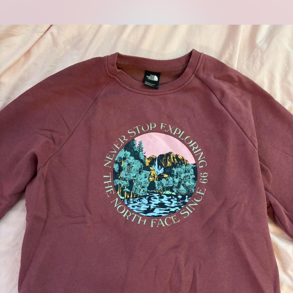 The North Face Maroon Graphic Sweatshirt